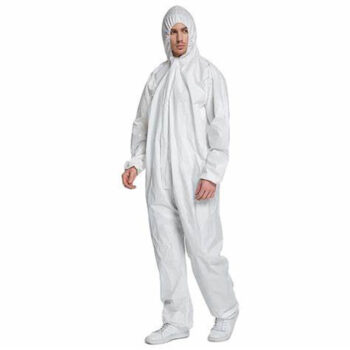 Polypro Microporous Coveralls with Zipper, XL, 1.25oz