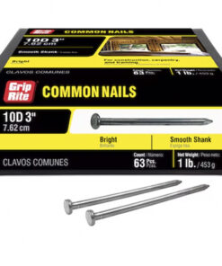 Grip Rite 10D Bright Common Nail, 3", 1LB