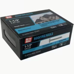 Grip Rite Electrogalvanized Roofing Nail, 1-1/2", 1LB