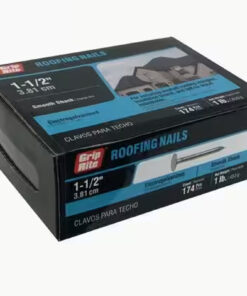 Grip Rite Electrogalvanized Roofing Nail, 1-1/2", 1LB
