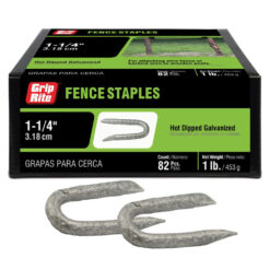 Grip Rite Hot Galvanized Fence Staple, 1-1/4", 1LB