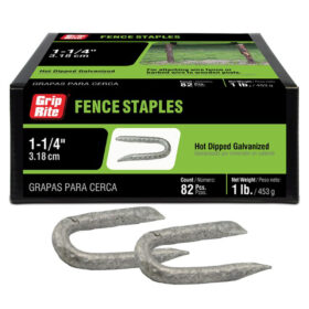 Grip Rite Hot Galvanized Fence Staple, 1-1/4", 1LB
