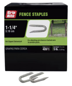 Grip Rite Hot Galvanized Fence Staple, 1-1/4", 5LB