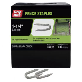 Grip Rite Hot Galvanized Fence Staple, 1-1/4", 5LB
