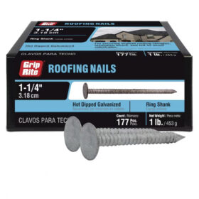 Grip Rite Hot-Galvanized Roofing Nail, 1-1/4", 1LB