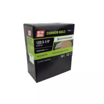 Grip Rite 12D Hot-Galvanized Common Nail, 3-1/4", 5LB