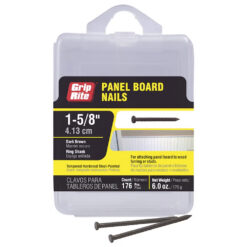 Grip Rite Dark Brown Steel Panel Board Nails, 1-5/8", 6oz
