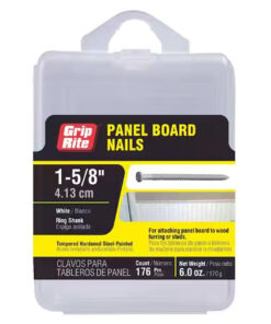 Grip Rite White Steel Panel Board Nails, 1-5/8", 6oz