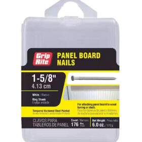 Grip Rite White Steel Panel Board Nails, 1-5/8", 6oz