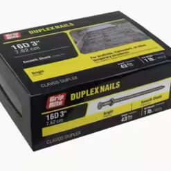 Grip Rite 16D Bright Duplex Nail, 3", 1LB
