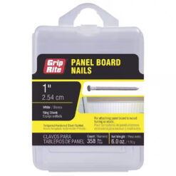 Grip Rite White Steel Panel Board Nails, 1", 6oz