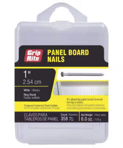 Grip Rite White Steel Panel Board Nails, 1", 6oz