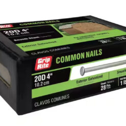 Grip Rite 20D Hot-Galvanized Common Nail, 4", 1LB