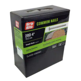 Grip Rite 20D Hot-Galvanized Common Nail, 4", 5LB
