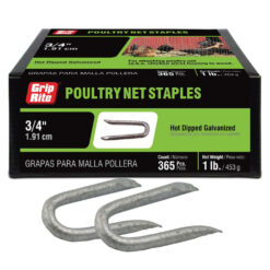 Grip Rite Electrogalvanized Poultry Staple, 3/4", 1LB
