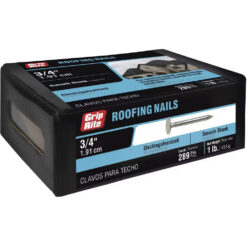 Grip Rite Electrogalvanized Roofing Nail, 3/4", 1LB