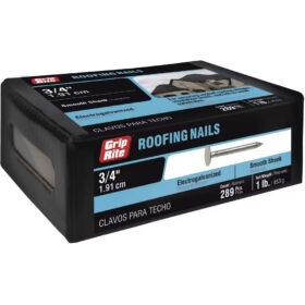 Grip Rite Electrogalvanized Roofing Nail, 3/4", 1LB