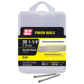 Grip Rite 3D Bright Finish Nail, 1-1/4", 6 oz