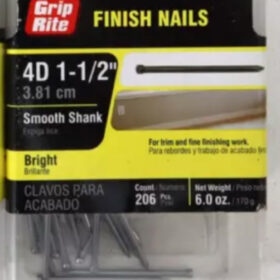 Grip Rite 4D Bright Finish Nail, 1-1/2", 6 oz