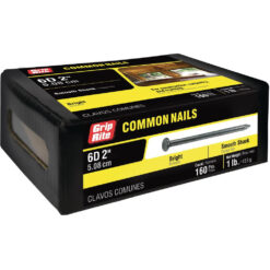 Grip Rite 6D Bright Common Nail, 2", 1LB