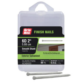 Grip Rite 6D Bright Finish Nail, 2", 6 oz