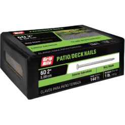 Grip Rite 6D Hot-Galvanized Ring Shank Patio Deck Nails, 2", 5LB