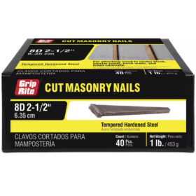 Grip Rite 8D Hard Cut Masonry Nail, 2-1/2", 1LB