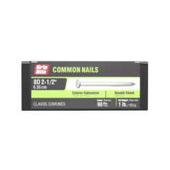 Grip Rite 8D Hot-Galvanized Common Nail, 2-1/2", 1LB