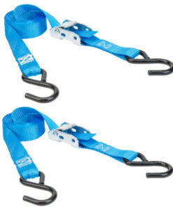 Cambuckle Tie Down, Blue, 1x10ft, 2 Pack .