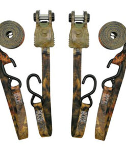 Ratchet Tie Down, 1x15 ft, Camo, 2 Pack