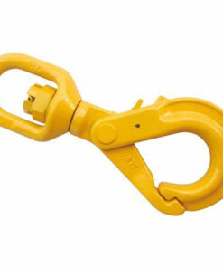 Columbus McKinnon Grade 80A Swivel Hook with Locking Latch, 1-1/2 Ton