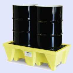 2-DRUM,POLY,SPILL PALLET,W/DRAIN,ENPAC,5253-YE-D