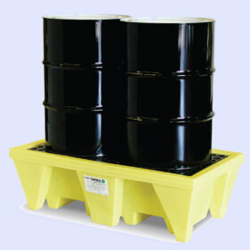 2-DRUM,POLY,SPILL PALLET,W/DRAIN,ENPAC,5253-YE-D