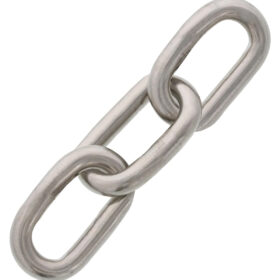 Grade 304 Stainless Steel Chain, 1/8", Working Load Limit 620 lbs