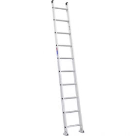 Aluminum D-Rung Standard 18" Wide Single Ladder, 12', 300 lb Load