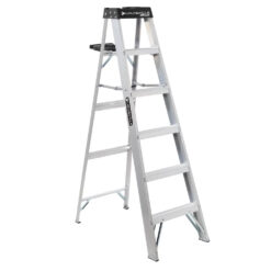 Aluminum Step Ladder, 6', 300 lb Load