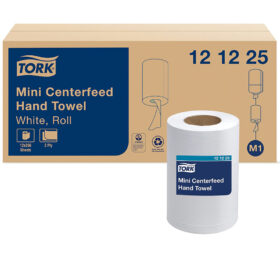 Tork Advanced Soft Mini Centerfeed Hand Towel, 2-Ply, White, 121225, 12/Box