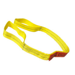 Eye & Eye Web Sling, 2Ply, 4"x20', Domestic, Polyester, Eye:Flat, V-11,500 lbs, C-9,200 lbs, B-23,000 lbs