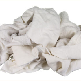 Sweatshirt Wiper Rags, White, 10/Box