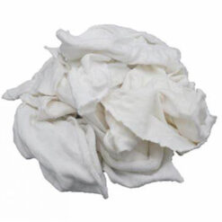 White Knit Washed Rags, 25/Box
