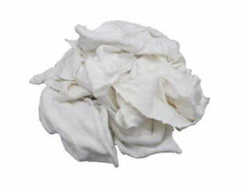 White Knit Washed Rags, 25/Box