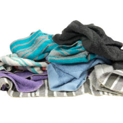 Turkish Towel Wiper Rags, Mix Color, Cotton, 50lb