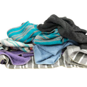 Turkish Towel Wiper Rags, Mix Color, Cotton, 50lb