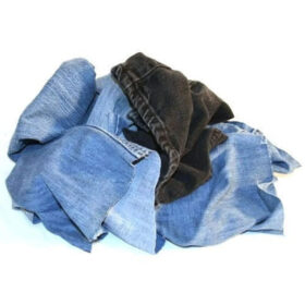Denim Pant Legs Wiper Rags, 50lbs