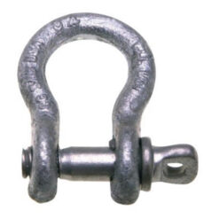 VB Galvanized Screw Pin Anchor with Jaw Shackle, 3/16", 5mm with 19mm Jaw