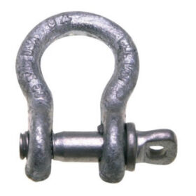 VB Galvanized Screw Pin Anchor with Jaw Shackle, 3/16", 5mm with 19mm Jaw