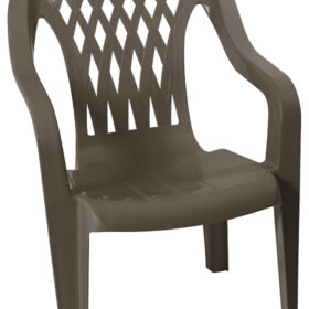 Gracious Living 11212-32 High-Back Chair, Resin, Woodland Brown