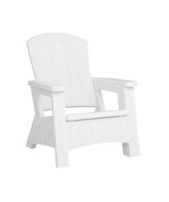 Suncast BMAC1000WD Adirondack Chair with Storage, 30 in W, 32-1/2 in D, 38-1/2 in H, Resin Seat, Wood Frame