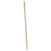 Threaded Wooden Broom Handle with Metal Tip, 1-1/8"x60"