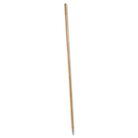 Threaded Wooden Broom Handle with Metal Tip, 1-1/8"x60"